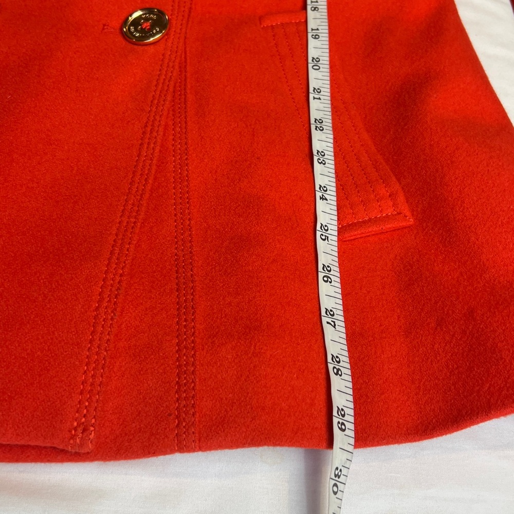 Michael Kors wool Double Breast Orange With Gold Buttons Peppy Peacoat SZ 10 - Picture 8 of 10